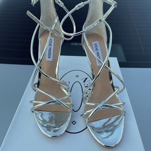 Silver Strappy Sandals